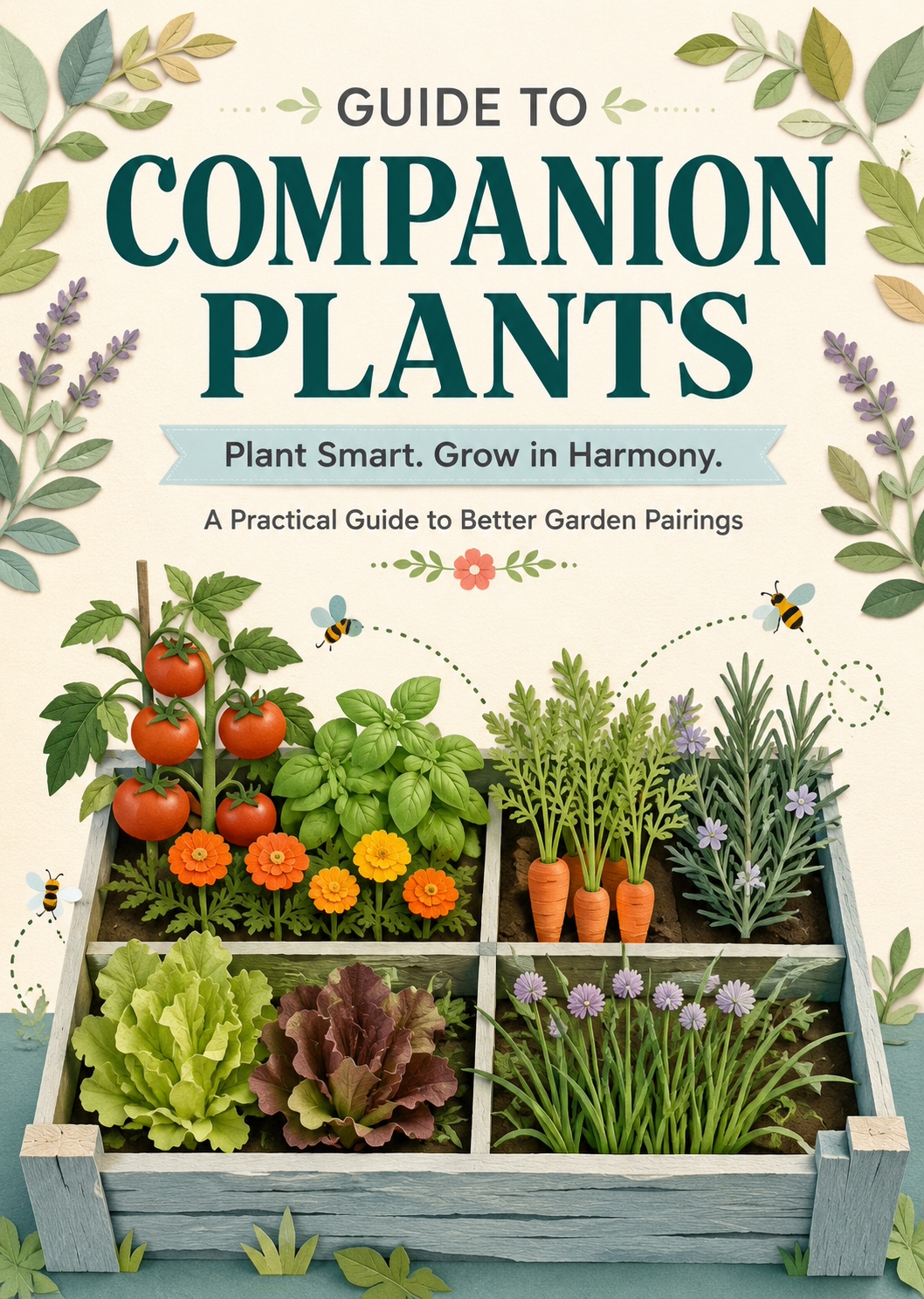 Companion Planting Guide for Beginners – Smart Vegetable, Herb & Flower Pairings for Healthier Growth, Productive Garden Beds, Raised Beds & Containers
