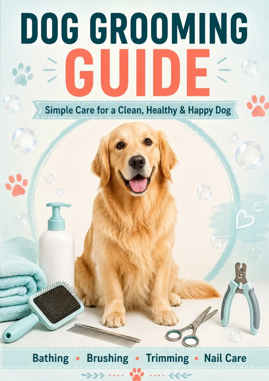 Dog Grooming Guide for Beginners – Practical At-Home Pet Care Handbook for Bathing, Brushing, Coat Trimming, Nail Care, Ear Cleaning & Dental Hygiene, Helpful Dog Owner Gift